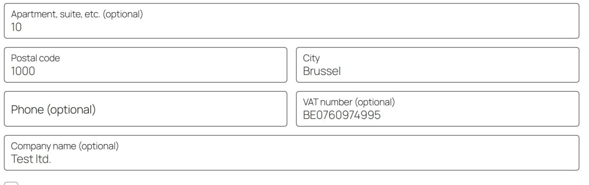 Checkout VAT field and Company name